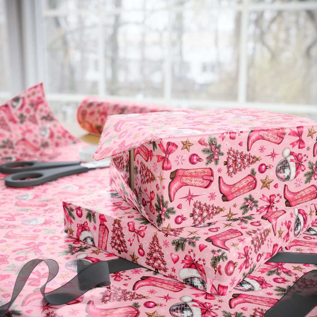 Pink Disco Cowgirl Wrapping Paper