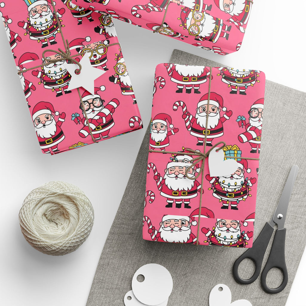 Festive Wrapping Paper for All Occasions, Holiday Gift Wrap, Santa Print, Christmas Wrap, Birthday Wrapping Supplies, Fun Gift Packaging