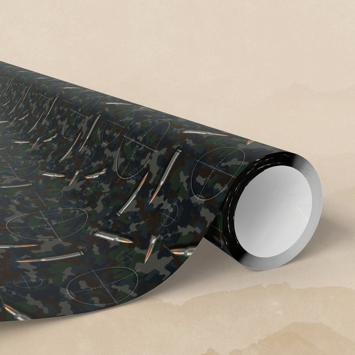 Dark Abstract Camouflage Wrapping Papers | Modern Gift Wrap Roll
