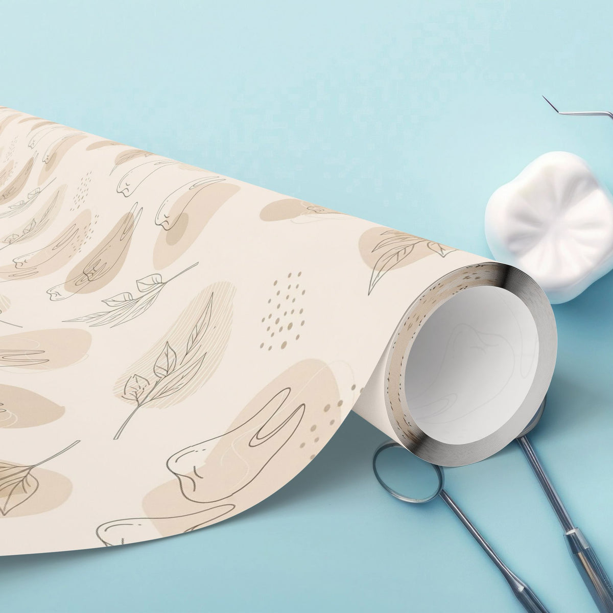 Boho Tooth Wrapping Papers, Natural Tan Dental Tooth Fairy Wraps | Eco-Friendly