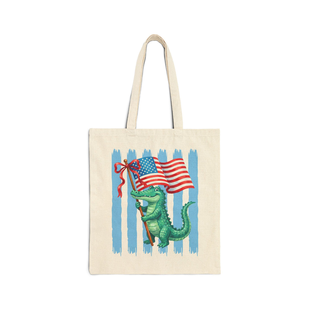 American Alligator Cotton Canvas Tote Bag