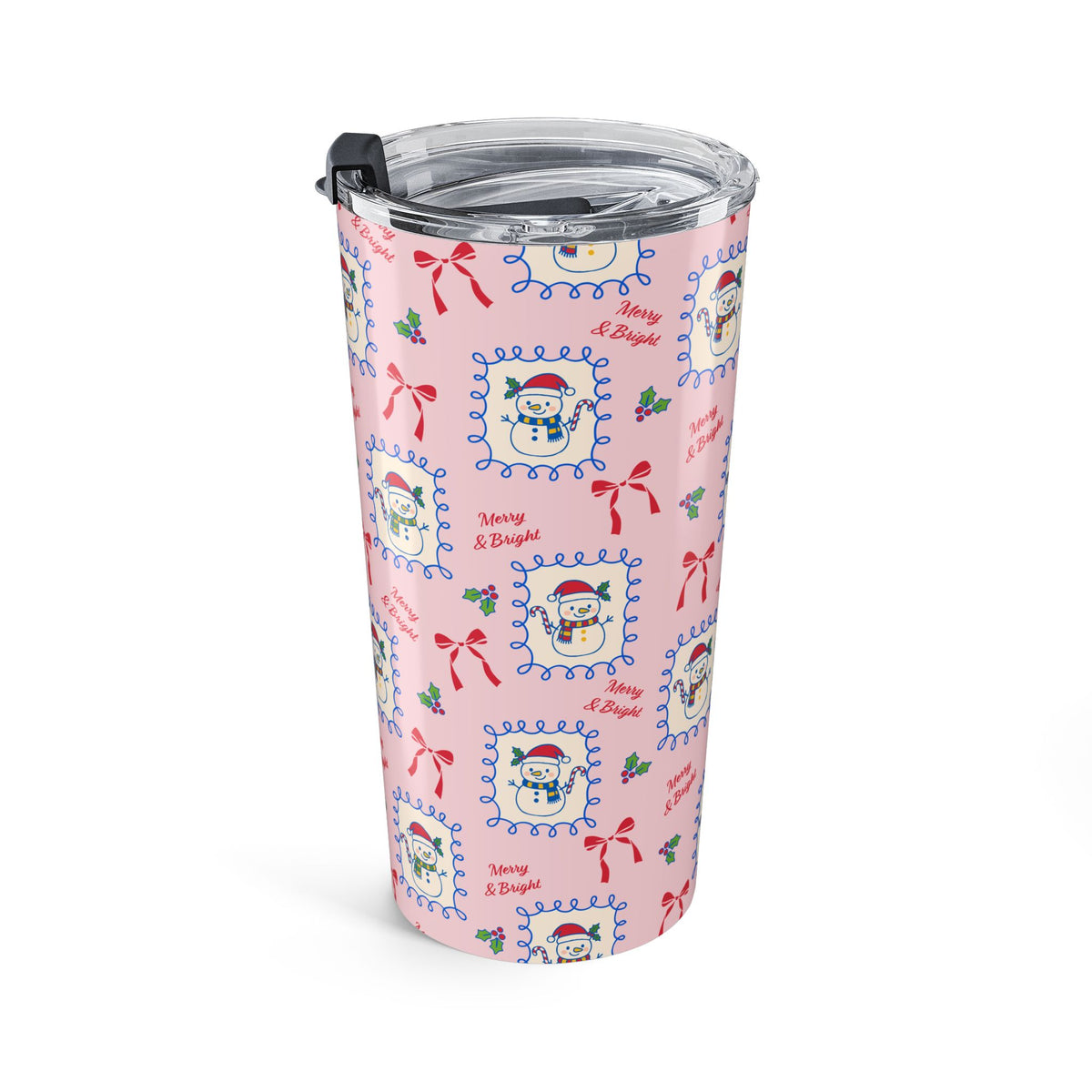 Cute Snowman Stamp Pattern Tumbler