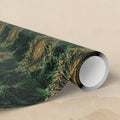 Green Marijuana Leaf Pattern Wrapping Papers | Forest Holiday Gift Wrap Roll