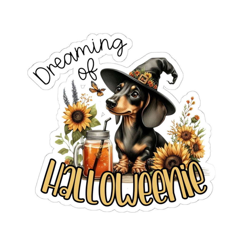 Dreaming of Halloweenie Dog Sticker
