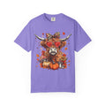 Fall Highland Cow Unisex Garment-Dyed T-shirt
