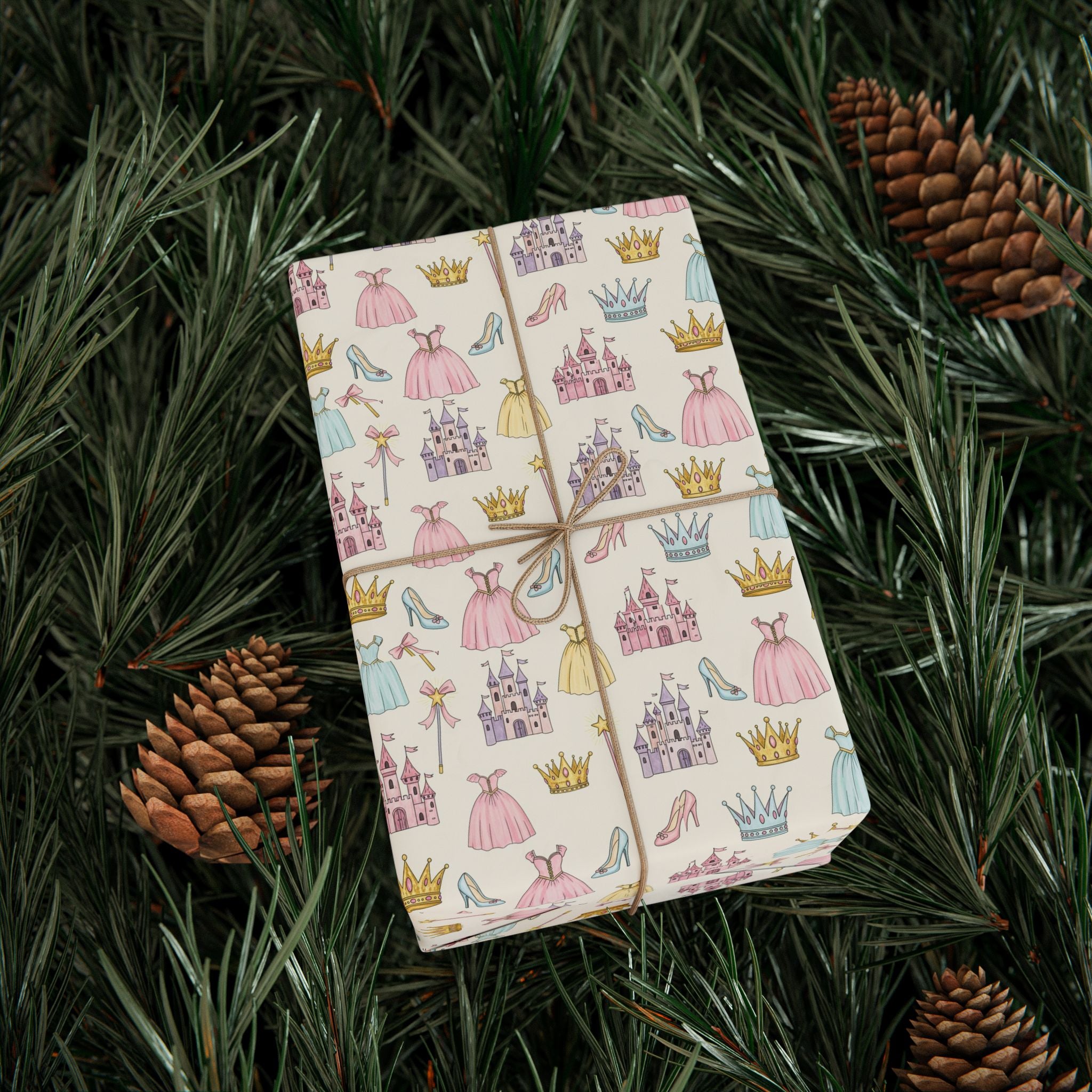 Princess Castles & Crowns Wrapping Paper