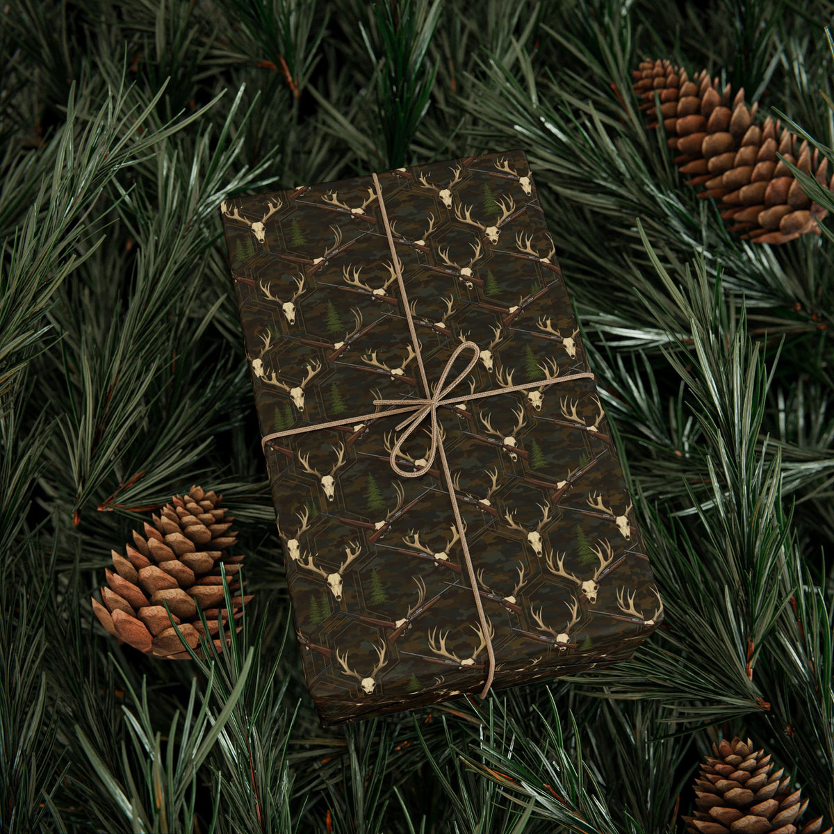 Olive Green Camouflage Pattern Wrapping Papers | Military Camo Gift Wrap