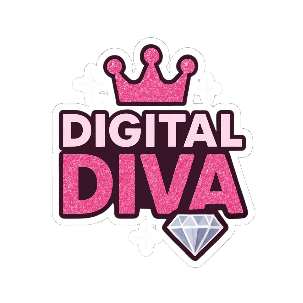 Digital Diva Kiss-Cut Sticker