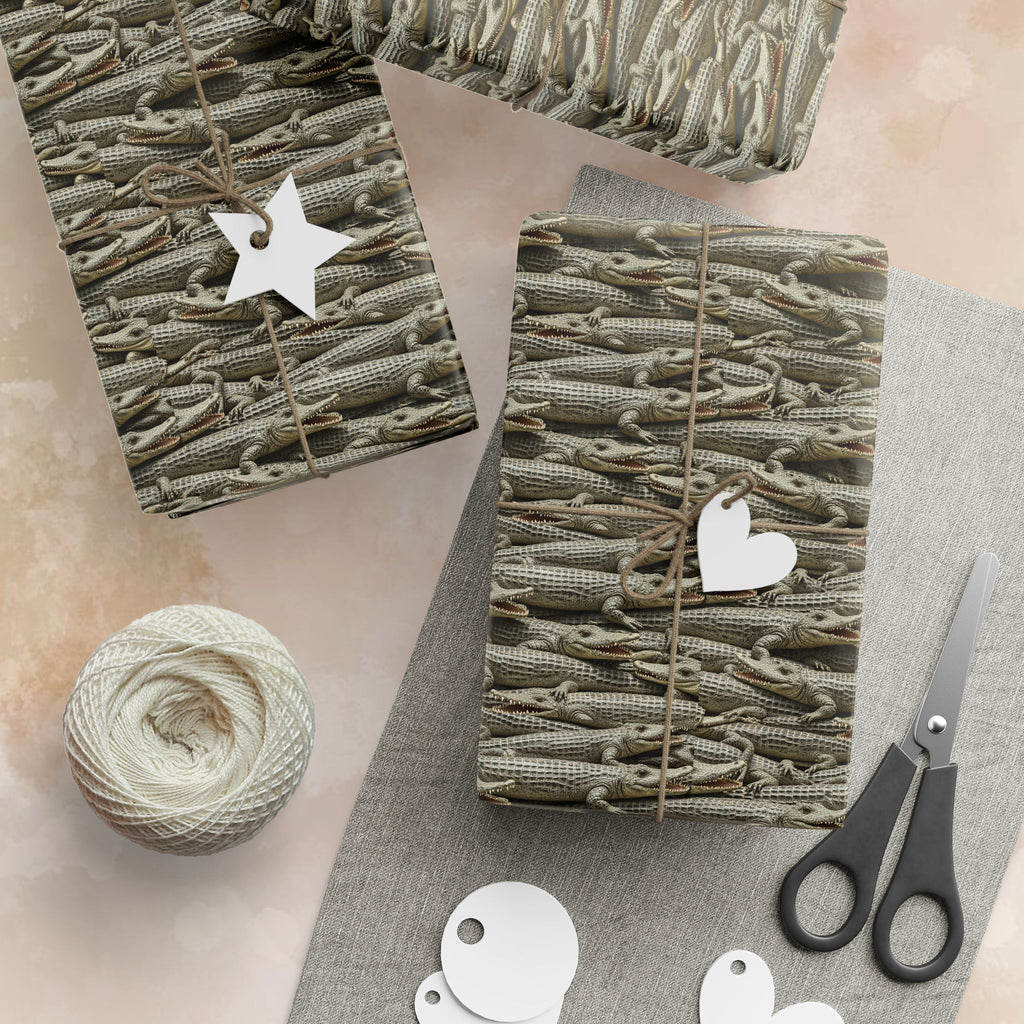 Alligator Pattern Wrapping Paper | Reptile Scale Gift Wrap Roll