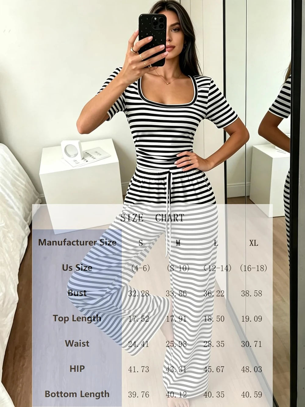 Striped Two Piece Lounge Set