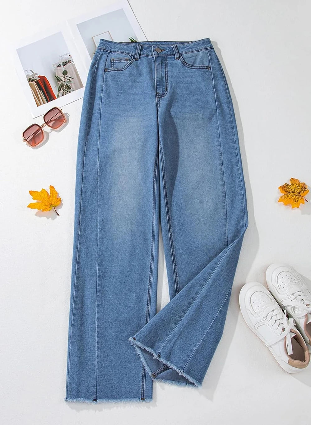 High Waisted Wide Leg Jeans