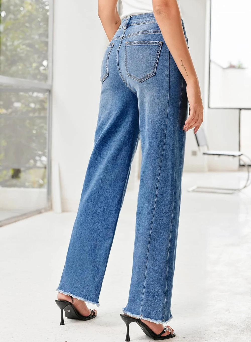 High Waisted Wide Leg Jeans