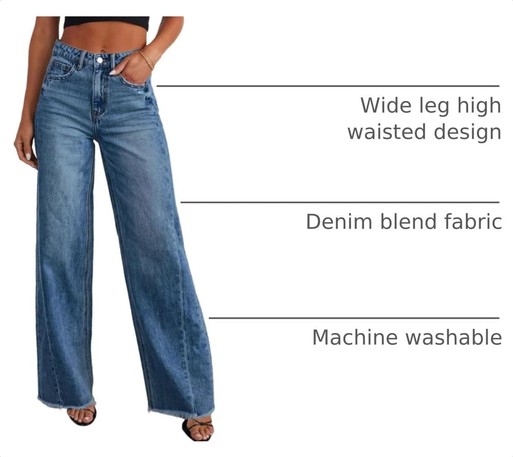 High Waisted Wide Leg Jeans