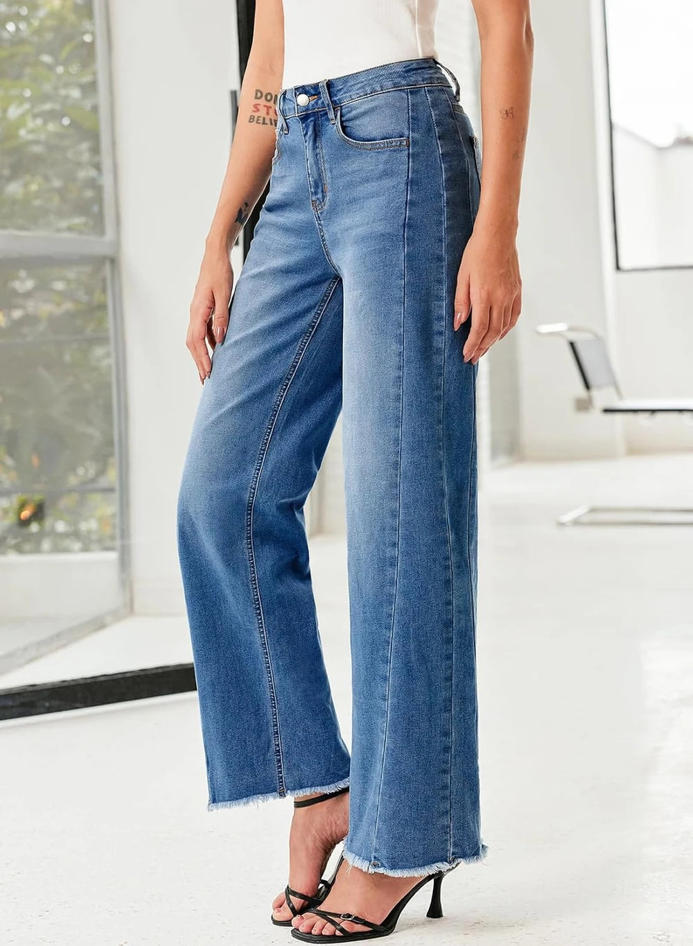 High Waisted Wide Leg Jeans