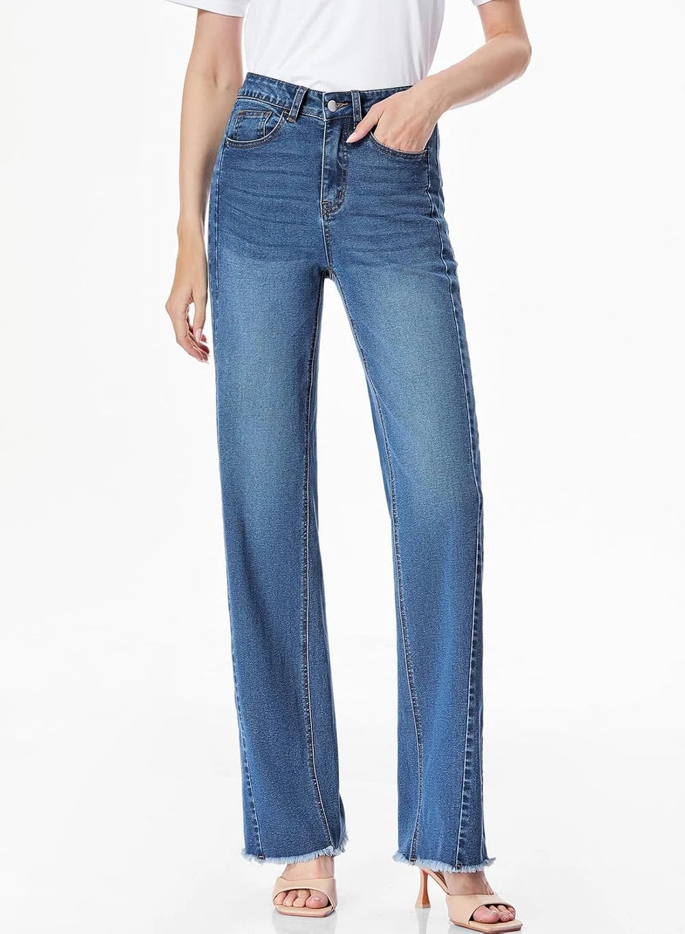 High Waisted Wide Leg Jeans