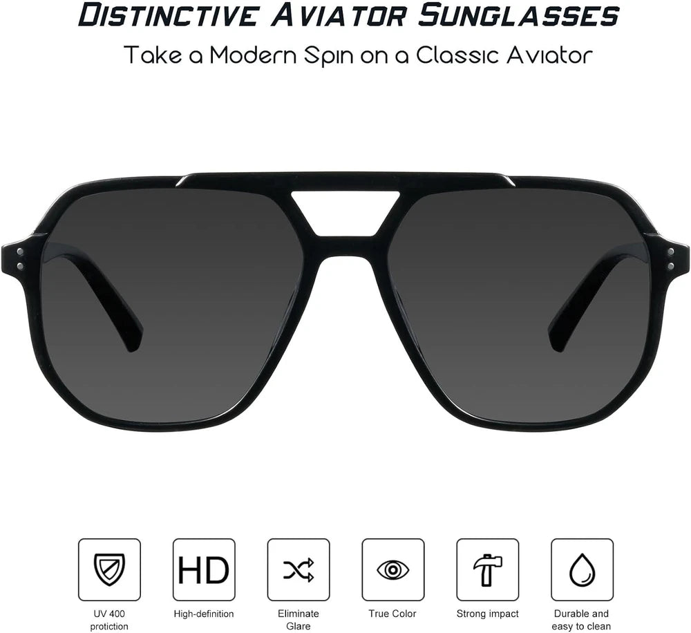 Oversized Polarized Aviator Sunglasses
