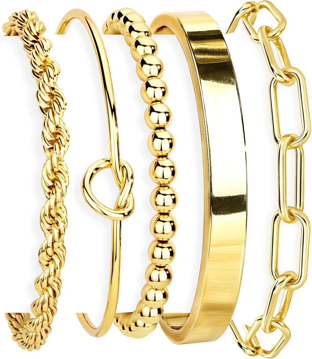 Gold Plated Bracelet Set