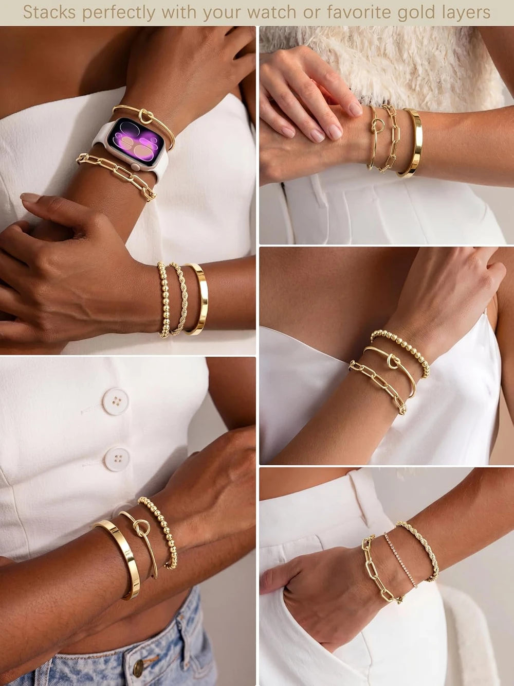 Gold Plated Bracelet Set