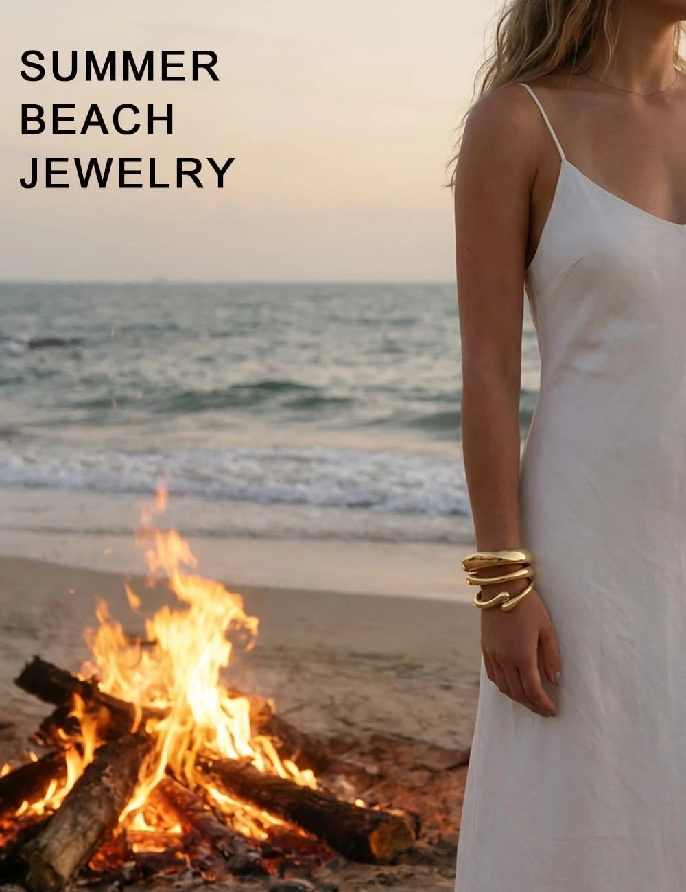 Chunky Gold Plated Bangle Set