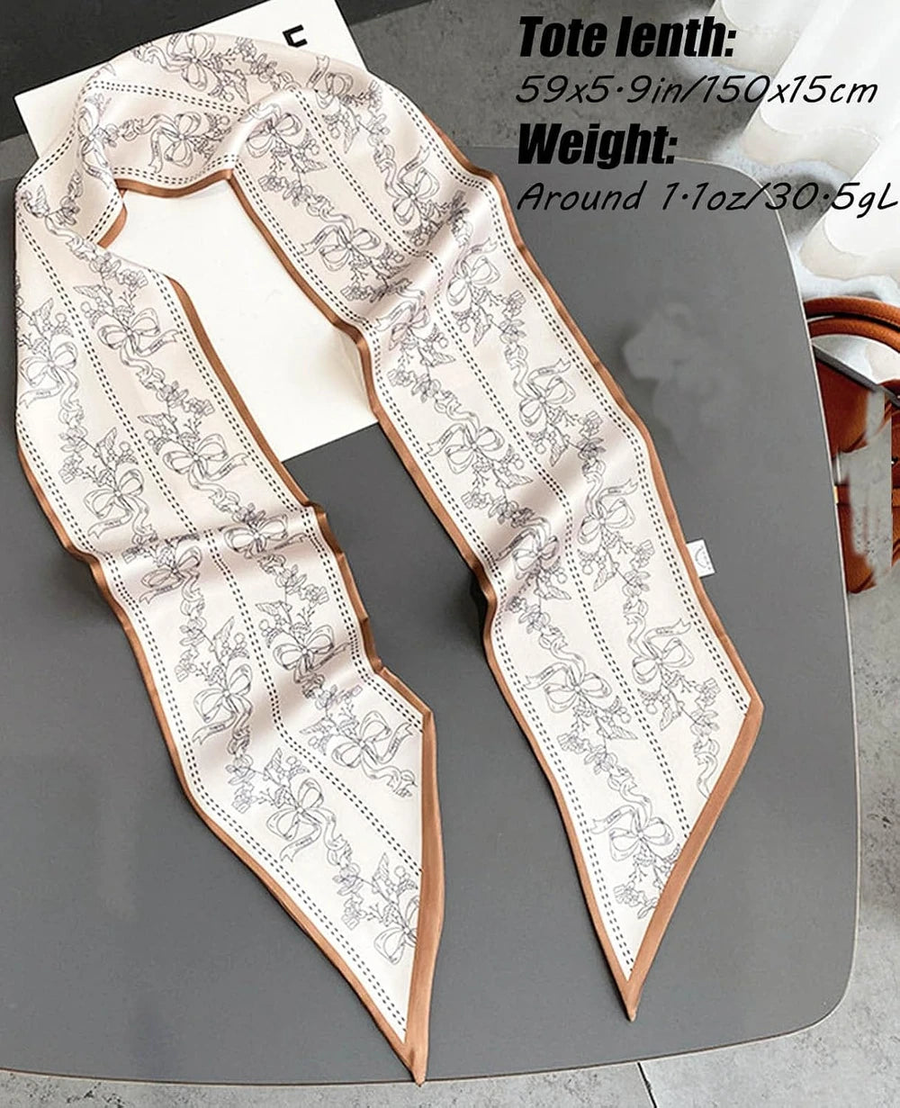 Silky Satin Handbag Scarf