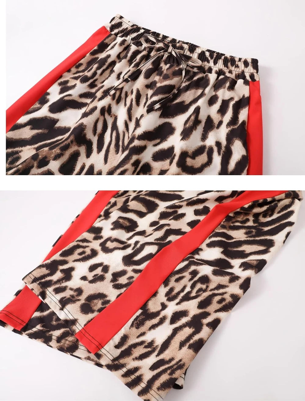 Leopard Print Wide Leg Pants