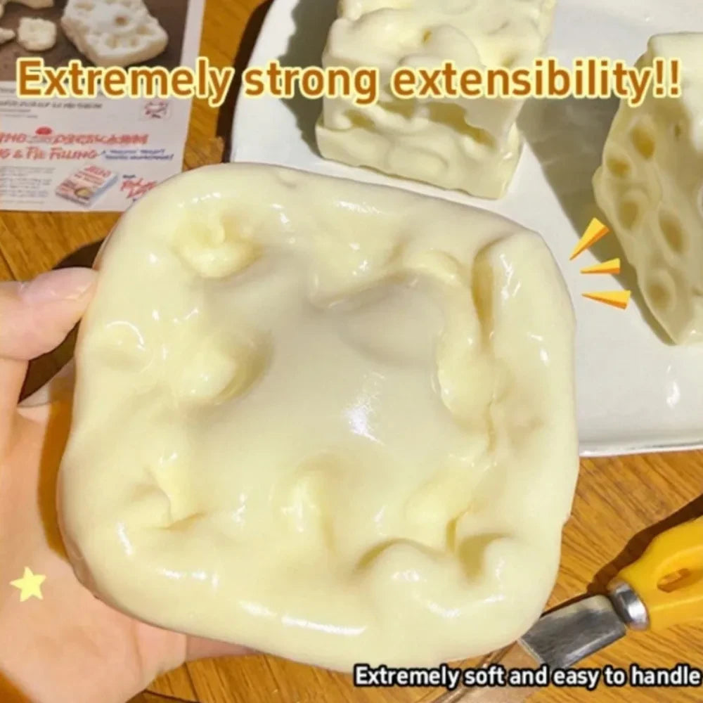 Cheese Cube Stress Ball Squishy