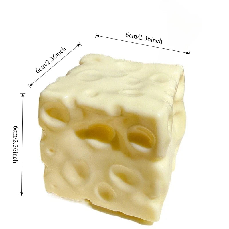 Cheese Cube Stress Ball Squishy