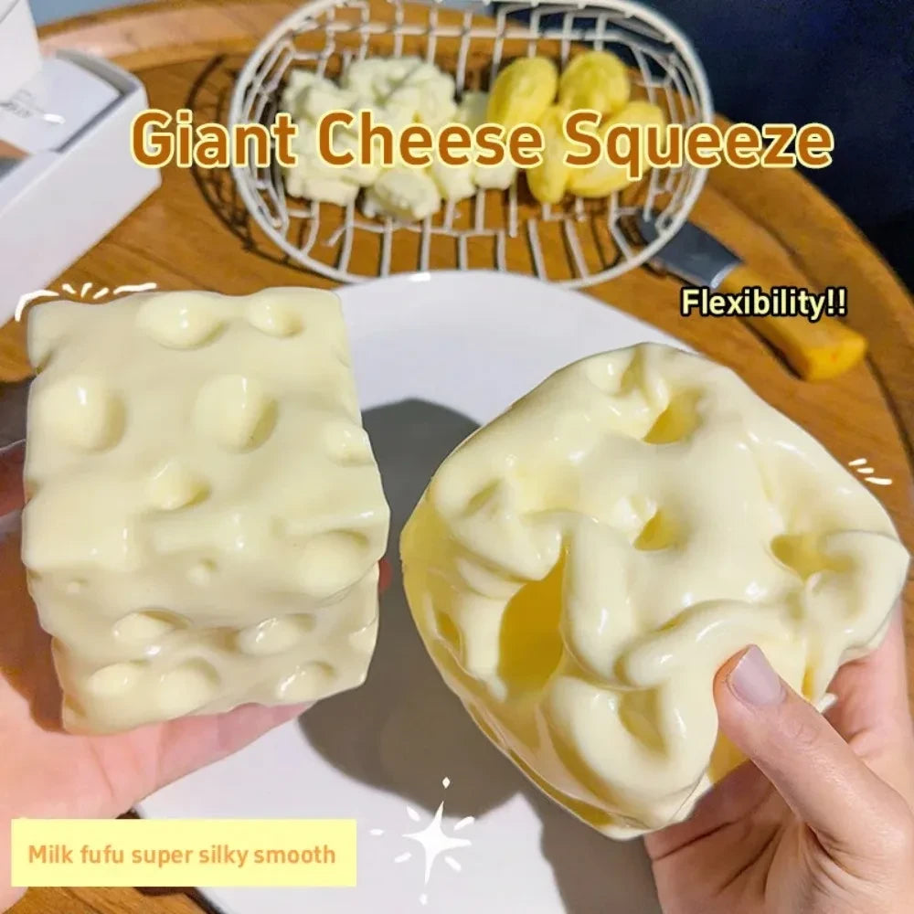 Cheese Cube Stress Ball Squishy
