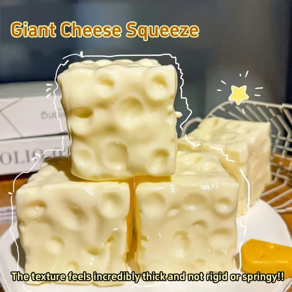 Cheese Cube Stress Ball Squishy