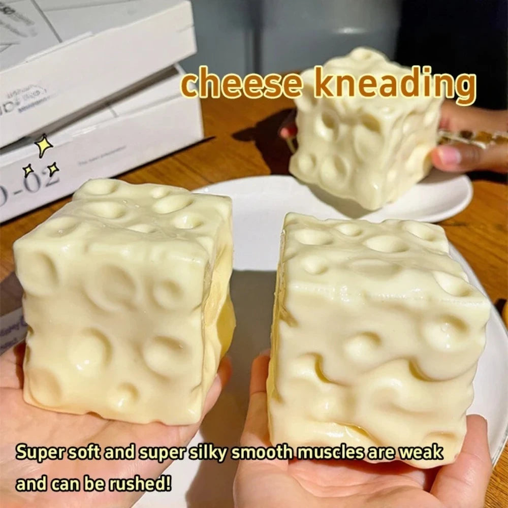 Cheese Cube Stress Ball Squishy