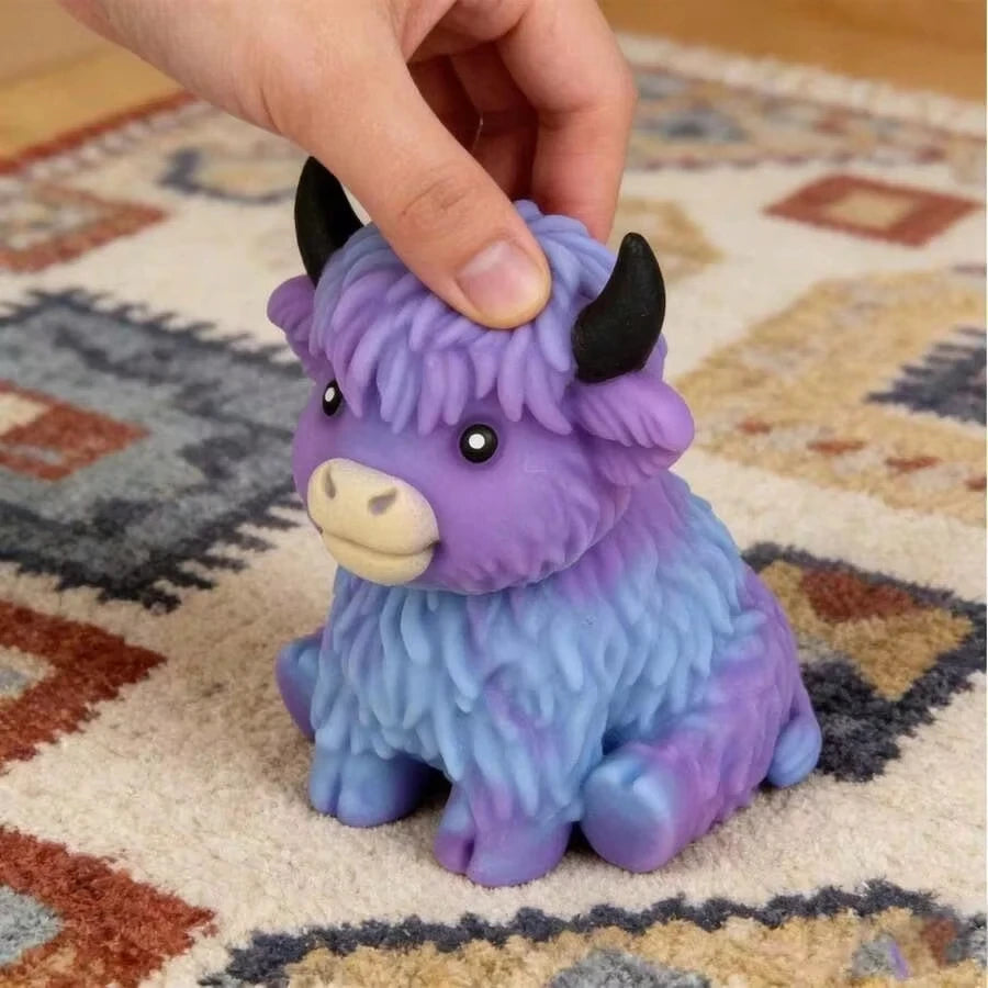 Scottish Highland Cow Squishy Fidget Toy
