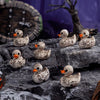 Gothic Skeleton Resin Duck Figurine Set