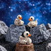 Gothic Skeleton Resin Duck Figurine Set