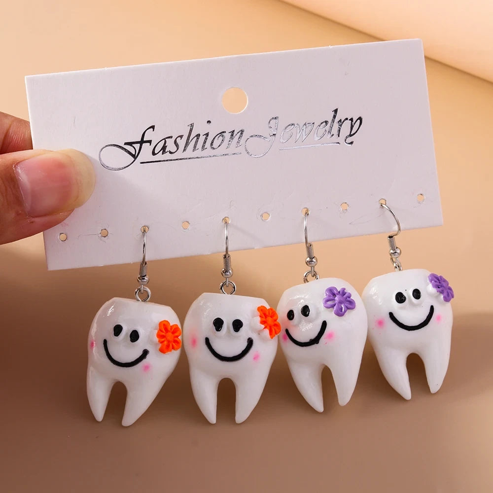 Cute Cartoon Smile Face Earrings