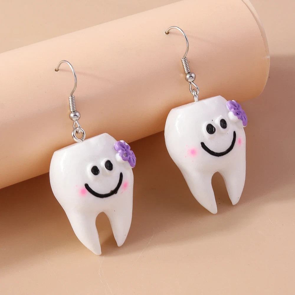 Cute Cartoon Smile Face Earrings