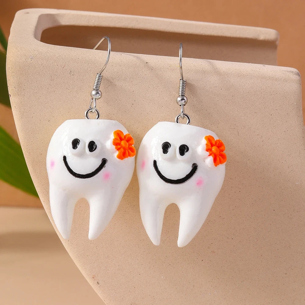 Cute Cartoon Smile Face Earrings