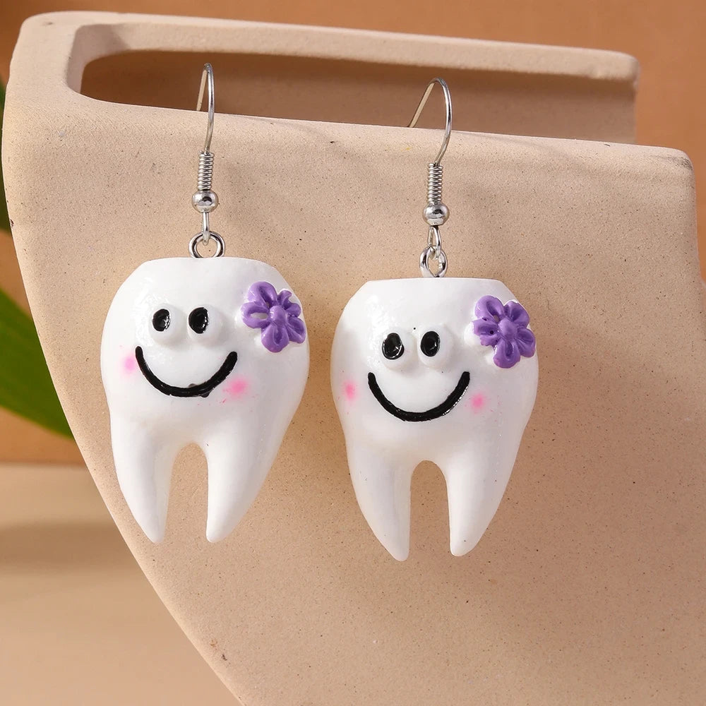 Cute Cartoon Smile Face Earrings