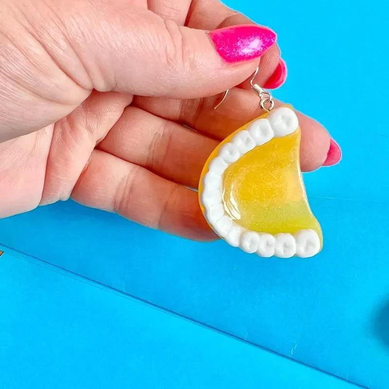 Funny Denture Dangle Earrings