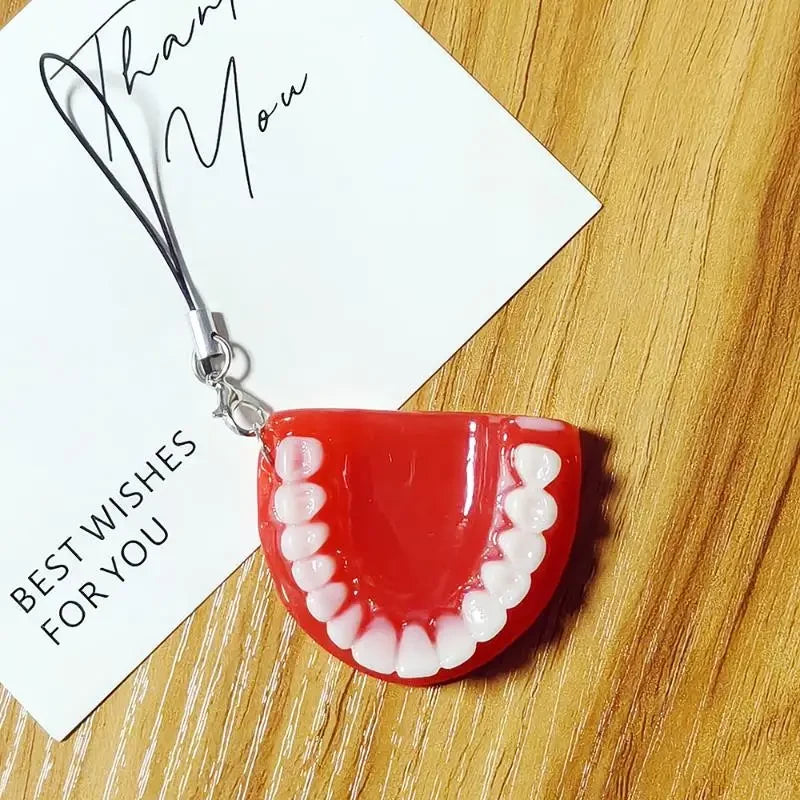 Funny Denture Pendant Bag Charm