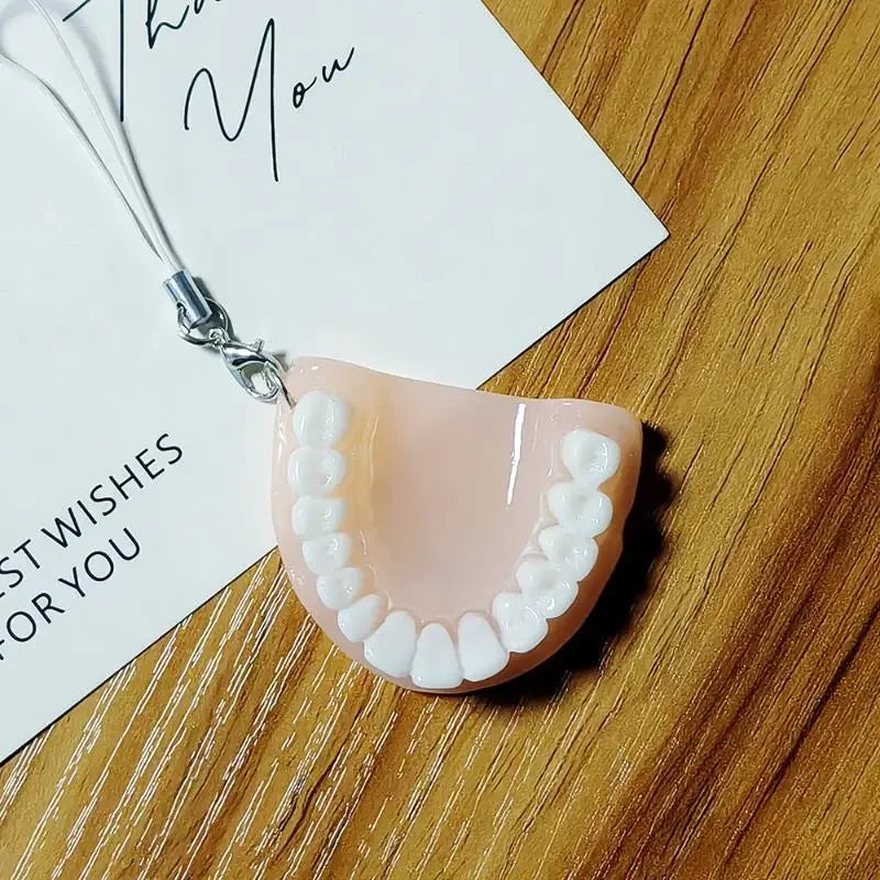 Funny Denture Pendant Bag Charm