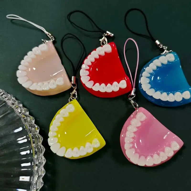 Funny Denture Pendant Bag Charm