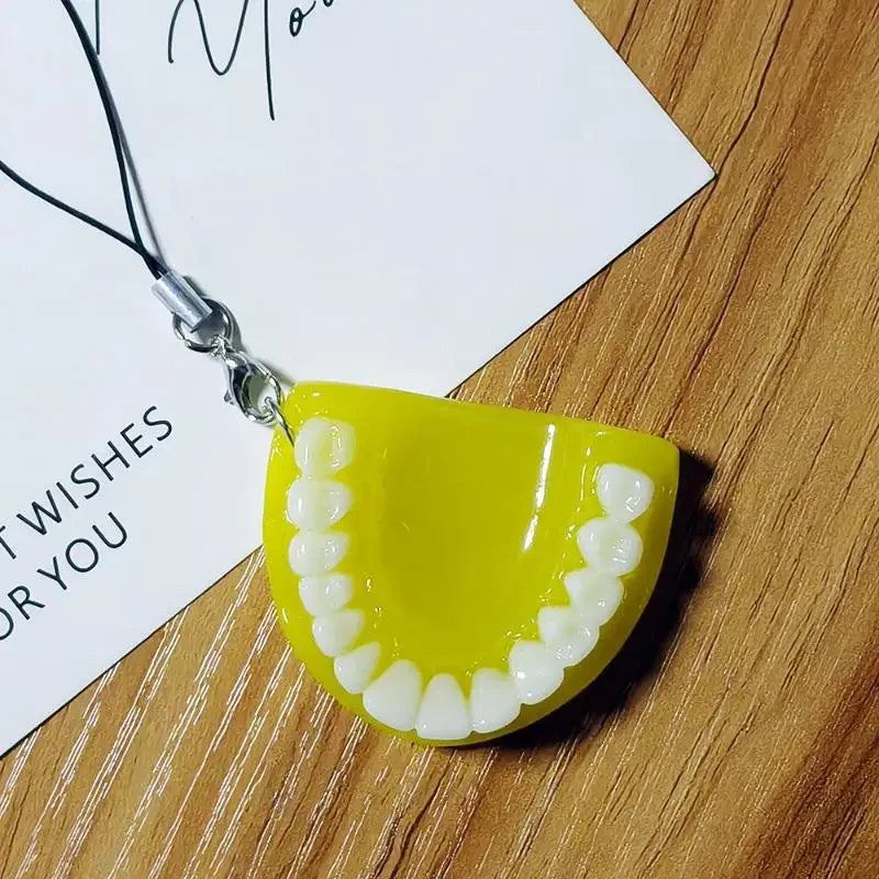 Funny Denture Pendant Bag Charm