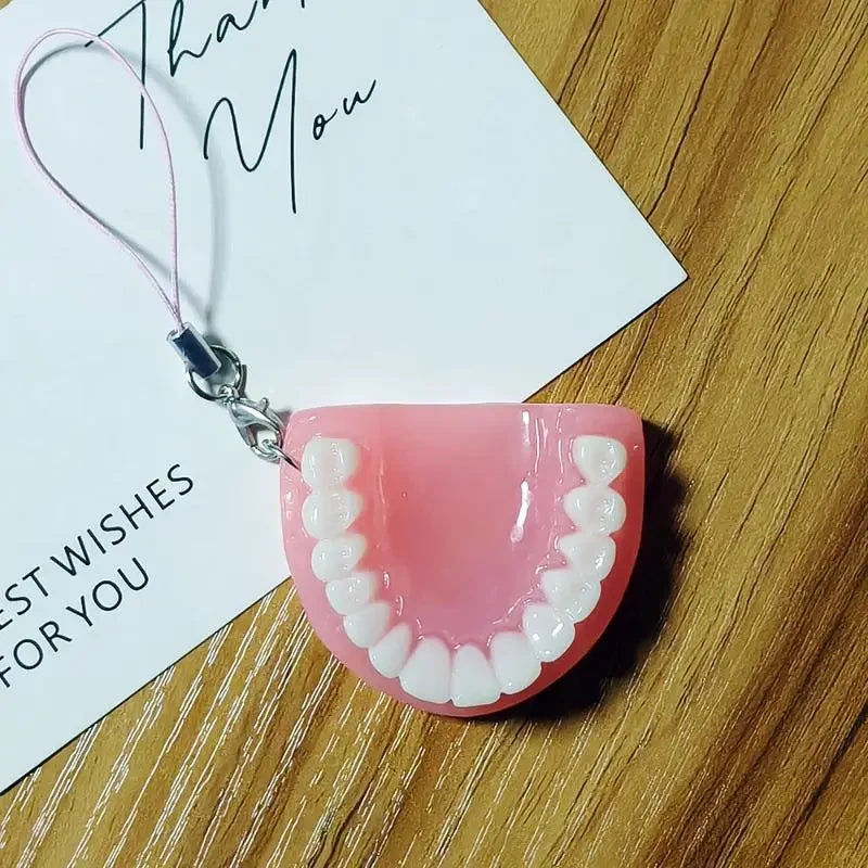 Funny Denture Pendant Bag Charm