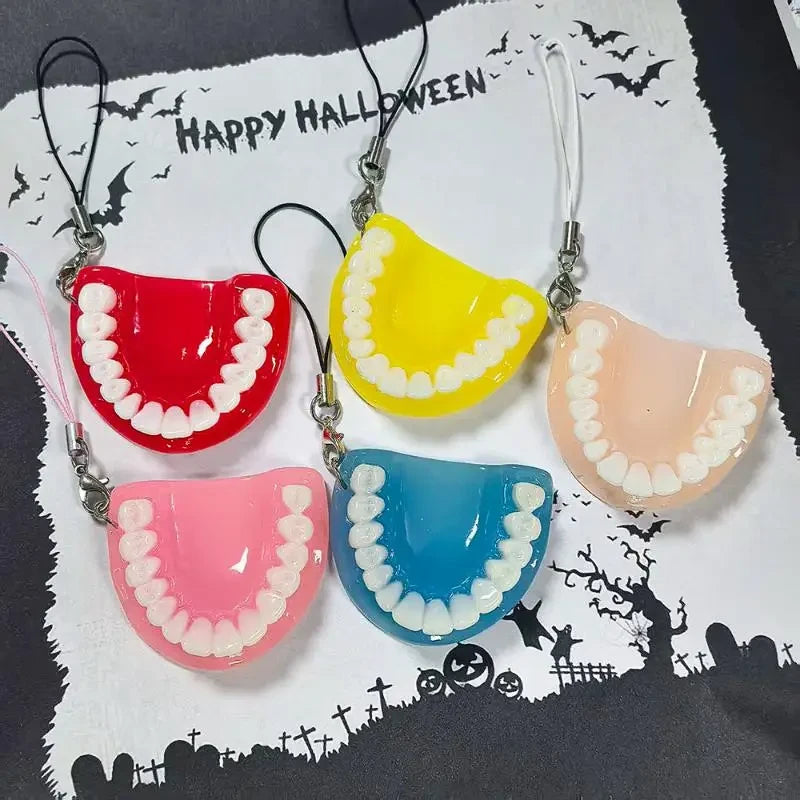 Funny Denture Pendant Bag Charm