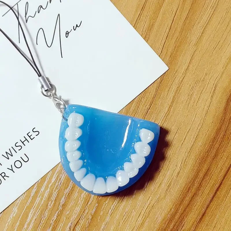 Funny Denture Pendant Bag Charm