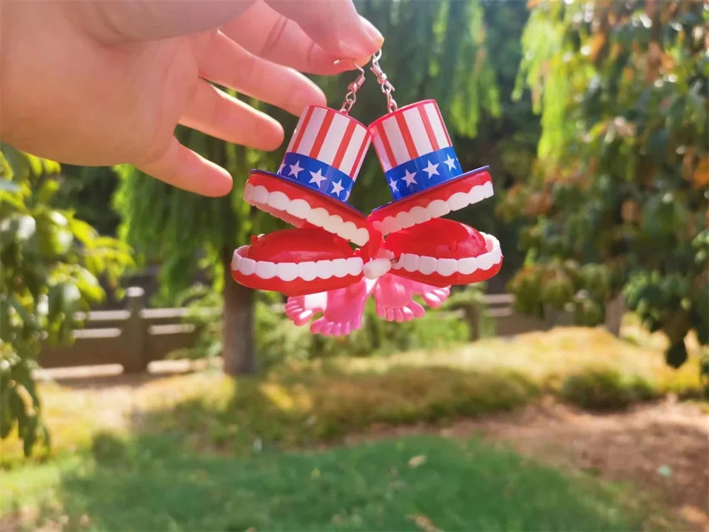 Wind-Up Teeth Dangle Earrings
