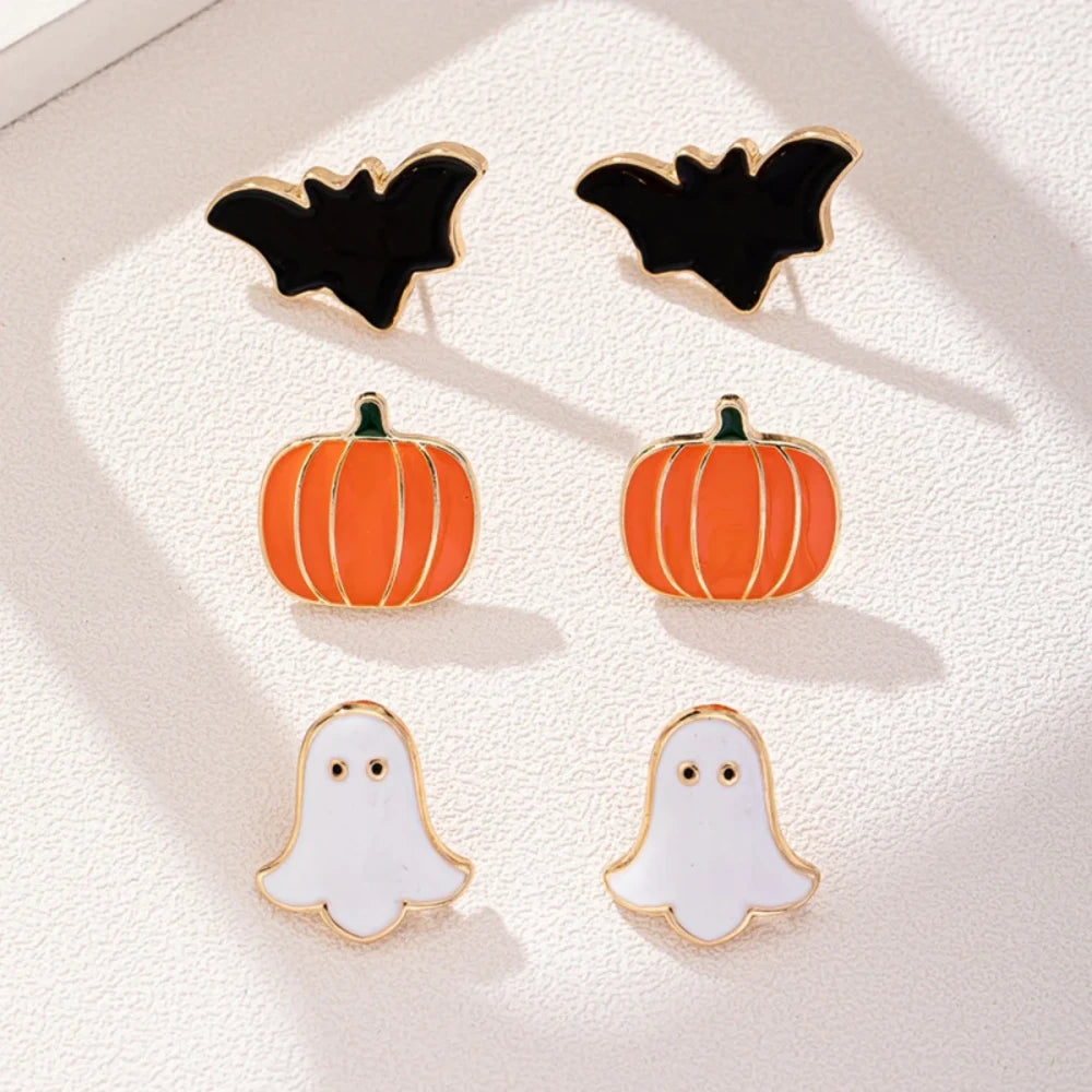 Gothic Halloween Stud Earrings Set