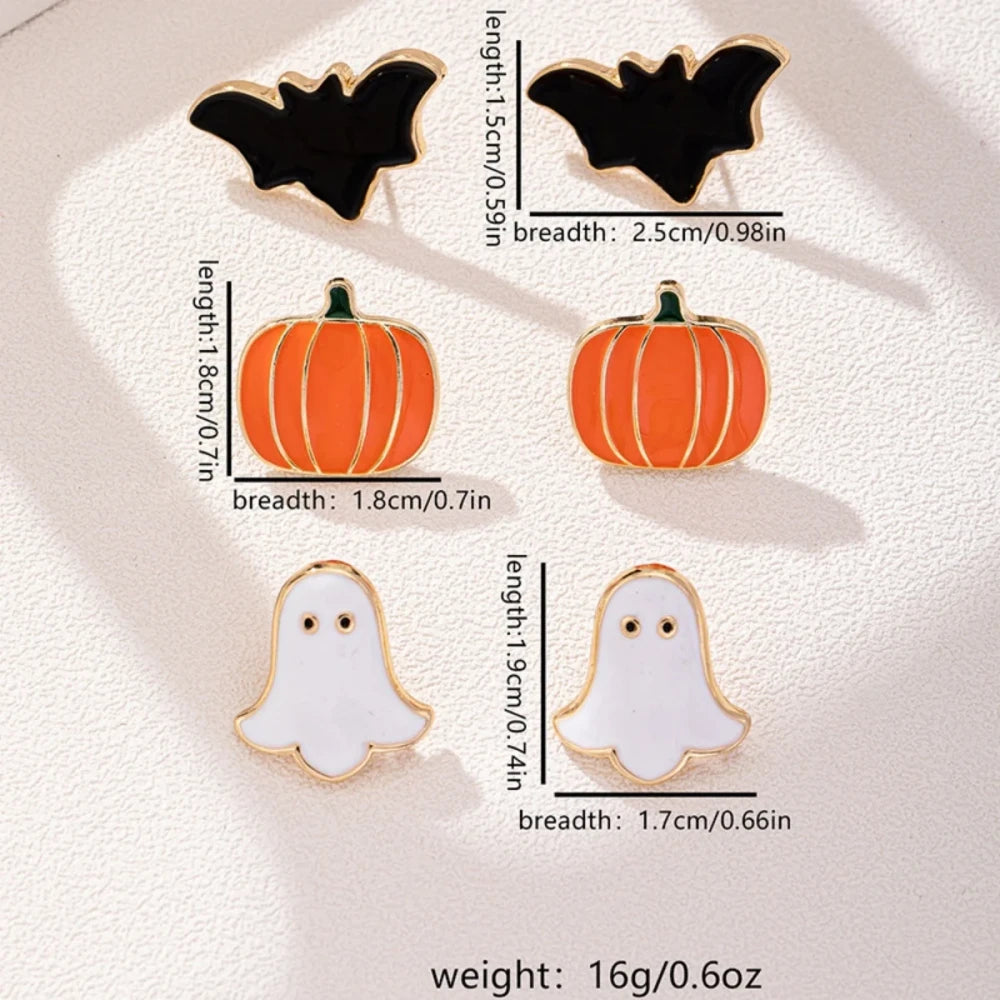 Gothic Halloween Stud Earrings Set