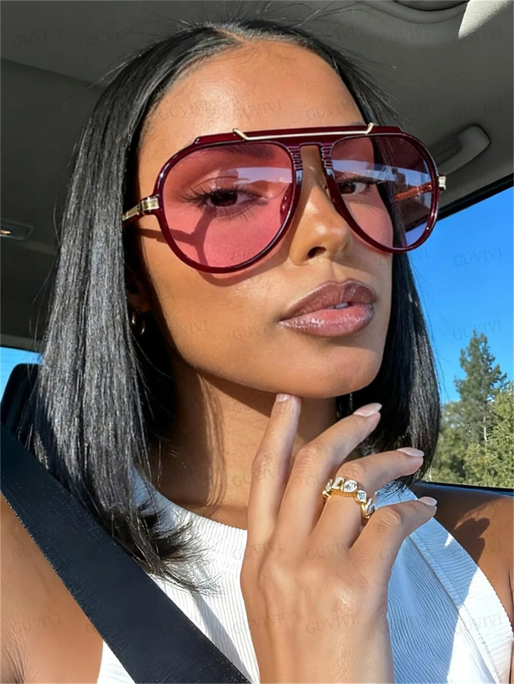 Oversized Aviator Sunglasses