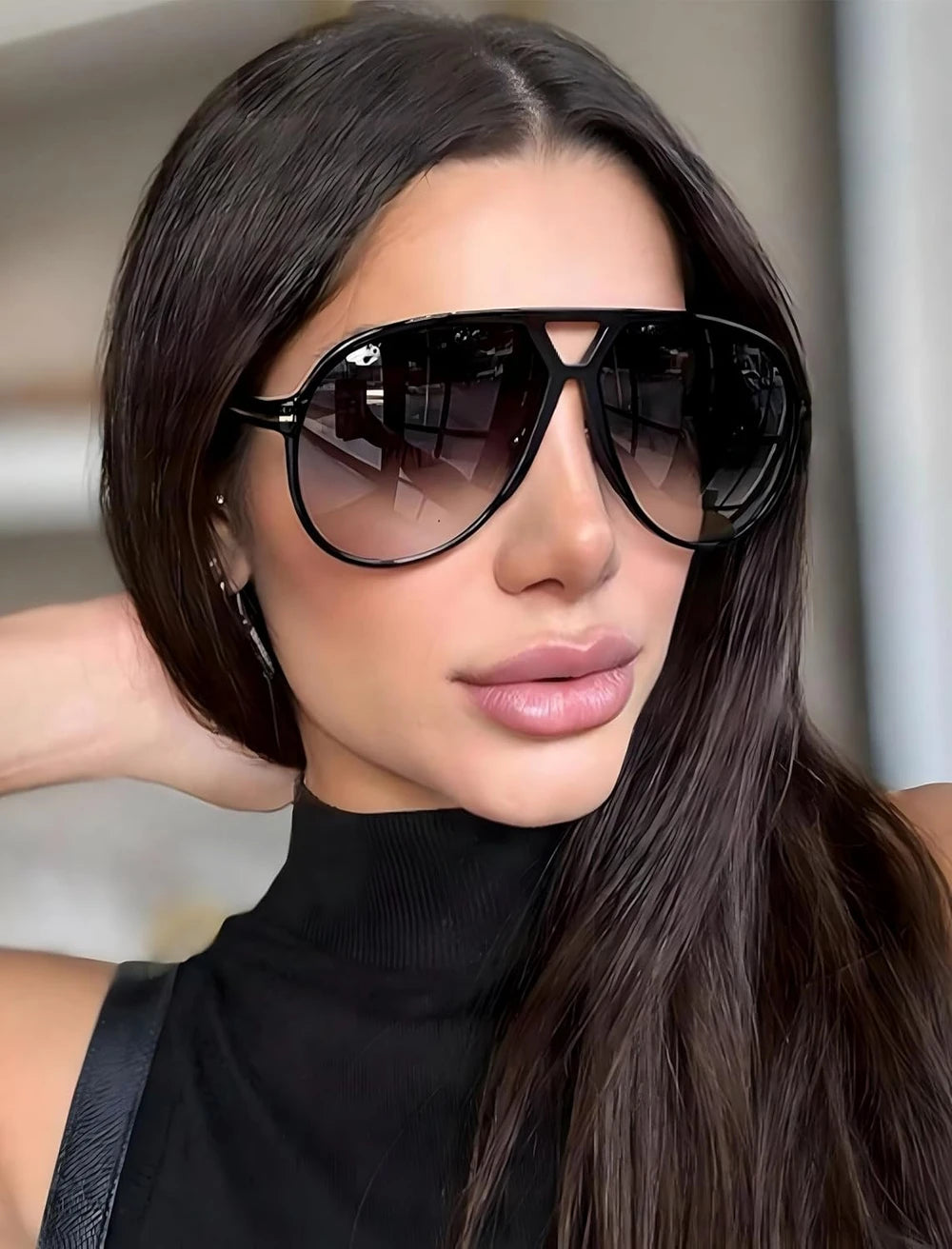 Retro Oversized Aviator Sunglasses